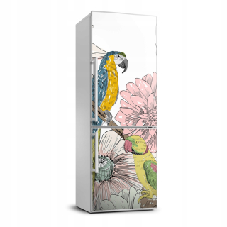 Papagáj Parrot a kvety kvety nálepka 70x190