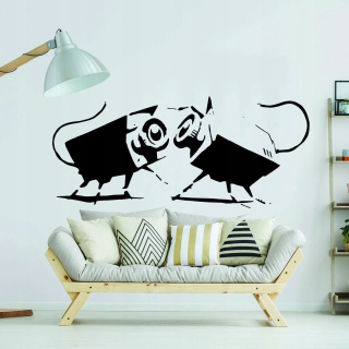 Banksy CCTV Spy Camera 240x101 Nálepka na stenu