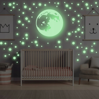 Nálepka na stenu Moon Lumi 200x200