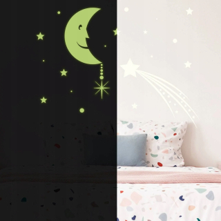 Nálepka na stenu mesiaca Luminiscent 200x142