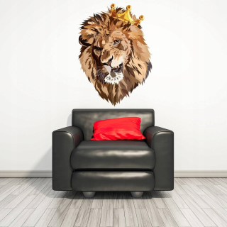 Nálepka na stenu Lion v korunke Winyl 340x244