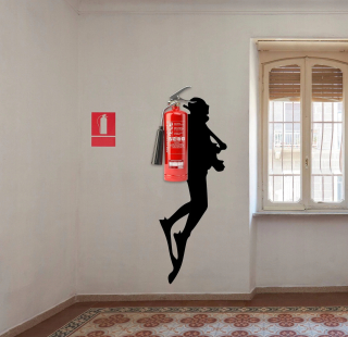 Nálepka na stenu potápača Winyl 200x76