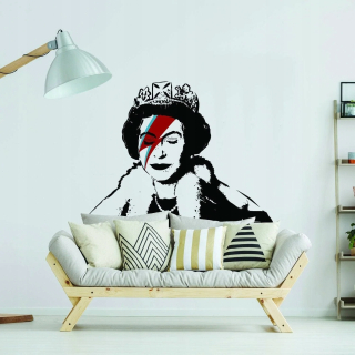 Nálepka na stenu Winyl Banksy Queen 380x292