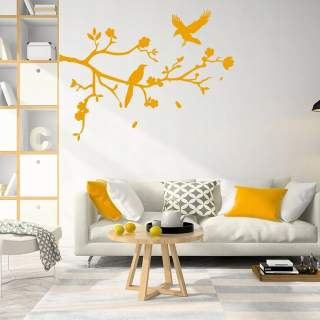 Nálepka na stenu Winyl Golden Branch 460x353
