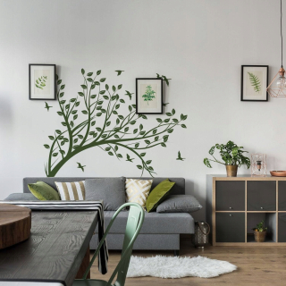 Nálepka na stenu Winyl Green Branch 340x261