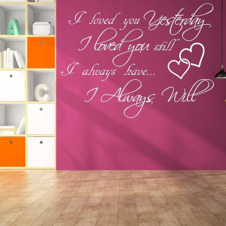Nálepka na stenu Winyl a Love u Včera 260x198