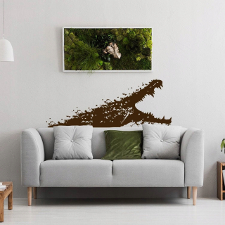 Aligátor vinylovej nálepky čierna nástenná maľba 240x93