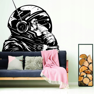 Astronaut Monkey 289x300 Pravá vinylová nálepka