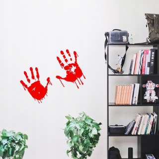 Nálepka na krvné ruky 240x157 vinylová nálepka