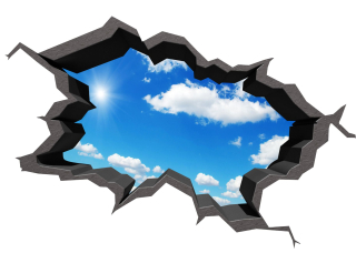 Stropné nálepky alebo 3D Wall Sky Sky 70x50 cm