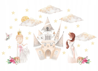 Samolepky na stenu PRINCESS hviezdny hrad