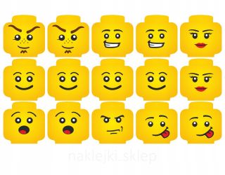 Nástenné nálepky lego tváre tvár bozk l
