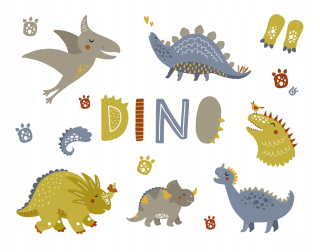 Nálepky na stenu dinosaurov