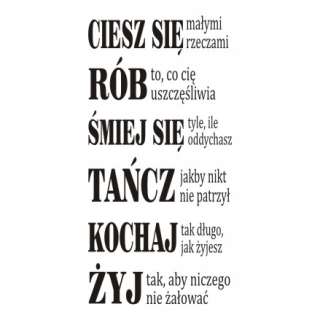 Nápis na cenovej ponuke na nálepku na stenu - užívajte si ... 207