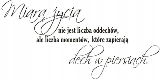 Citácia nálepky na nápis na stenu - miera života - 152