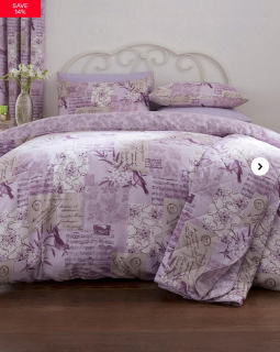 Prikrývka na posteľ - Catherine Lansfield Cotton Bedspread 200 x 200 cm béžová, odtiene fialovej