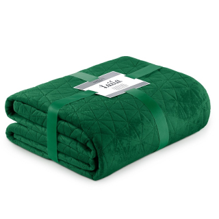 Prikrývka na posteľ - Prehoz AmeliaHome polyester 220 x 200 cm odtiene zelenej