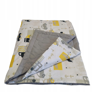 Prikrývka na posteľ - Bedspread Menia Cotton 190 x 100 cm odtiene šedej