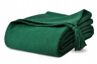 Prikrývka na posteľ - Docoven Bedspread Cotton 220 x 200 cm odtiene zelenej
