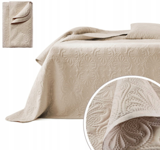 Prikrývka na posteľ - Slepá miestnosť99 Polyester 220 x 200 cm béžová