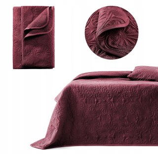 Prikrývka na posteľ - Blocate Room99 Polyester 220 x 240 cm odtieňov červenej