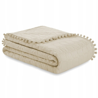 Prikrývka na posteľ - Béžová béža ameliahome polyester 240 x 220 cm