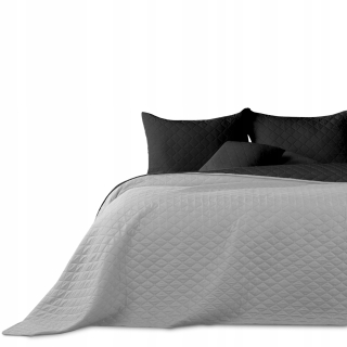 Prikrývka na posteľ - Zendendertertil mikrovlákna 210 x 170 cm čierna posteľná posteľ, odtiene šedej