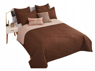 Prikrývka na posteľ - Posteľná posteľ z postele Polyester 240 x 220 cm odtiene hnedej
