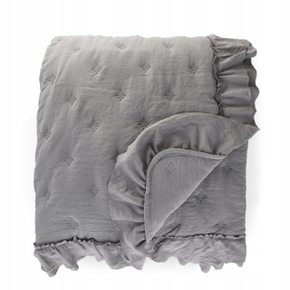 Prikrývka na posteľ - Homl Polyester Bedspread 220 x 200 cm odtiene šedej