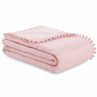Prikrývka na posteľ - Postpatient Ameliahome Polyester 220 x 200 cm odtiene ružovej