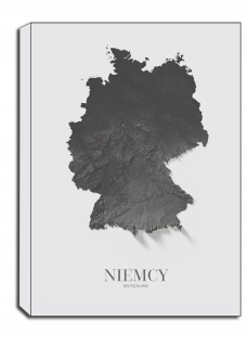 Nemecko, Graphitová mapa - maľovanie na plátne 61x91.5
