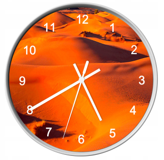 Hodiny - Nedotýkajúce sa nástenné hodiny Desert 25 cm