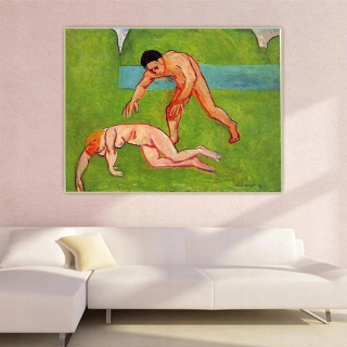 Nymfa a satyr Henri Matisse olejomaľba na plátne