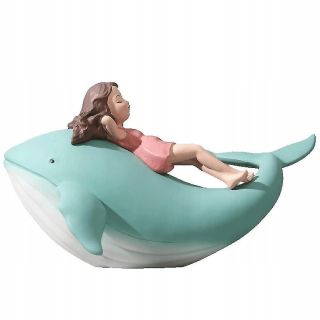 Nordic Style Whale Girl Figurins (y)