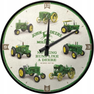 Hodiny - Nostalgické nástenné hodiny John Deere-Model Cha