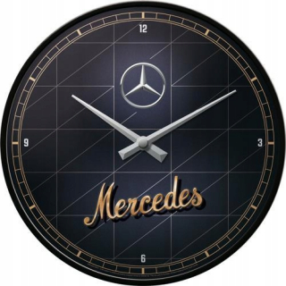 Hodiny - Nostalgické umelecké zlaté nástenné hodiny Mercedes-Benz