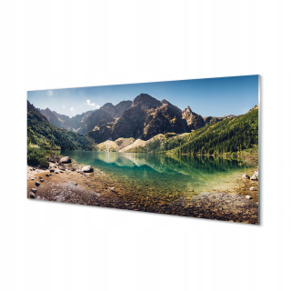 Moderná grafika Pleksi Mountains Lake 120x60 cm