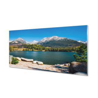 Moderná grafika Pleksi Mountains Lake 140x70 cm