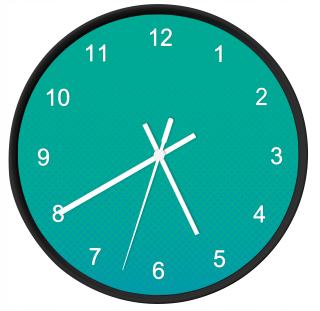 Hodiny - Moderné nástenné hodiny pokoj bodky Turquoise