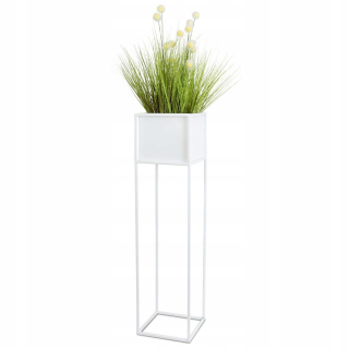 Stojan na rastliny 90 cm, kov 10-1590 / 90 / biely