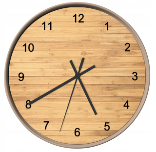 Hodiny - Moderné Untouchable 25 cm Nástenné hodiny Wood
