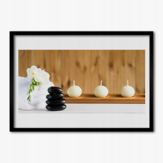 Moderný obrázok so sviečkovým rámom Zen Spa 70x50 cm