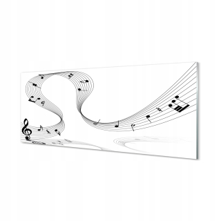 Moderný výtlačok Obrázok gitarových poznámok z plexiskly 125x50