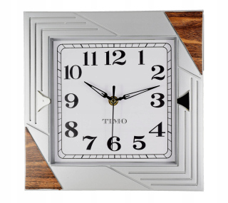 Hodiny - Nástenné hodiny Epewex biele, odtiene hnedej, striebornej, viacfarebné, 26 cm