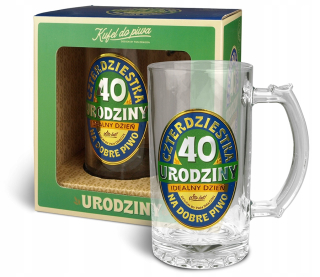 Gadget - PIVNÁ MUFLA 450 ml ZDOBENÁ NA 40. NARODENINY 40 ROK 44