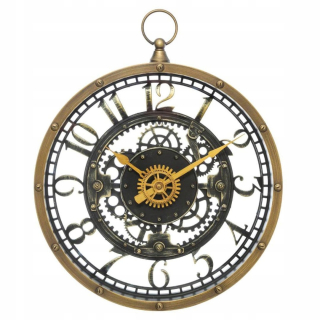 Hodiny - Nástenné hodiny Atmosphera, odtiene hnedej, 27 cm