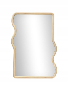 Kúpeľňové zrkadlo - Nástenné zrkadlo Westwing, drevený rám, 700 x 1000 mm