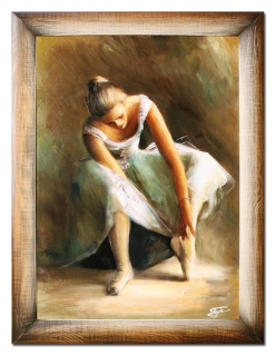 Obrazové balerínske olejové plátno 63x84