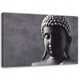 Obrázok na plátne - plátno, Buddha na šedom pozadí 120