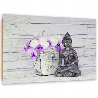 Obrázok panela Deco, Buddha s kvetinou - 120x80